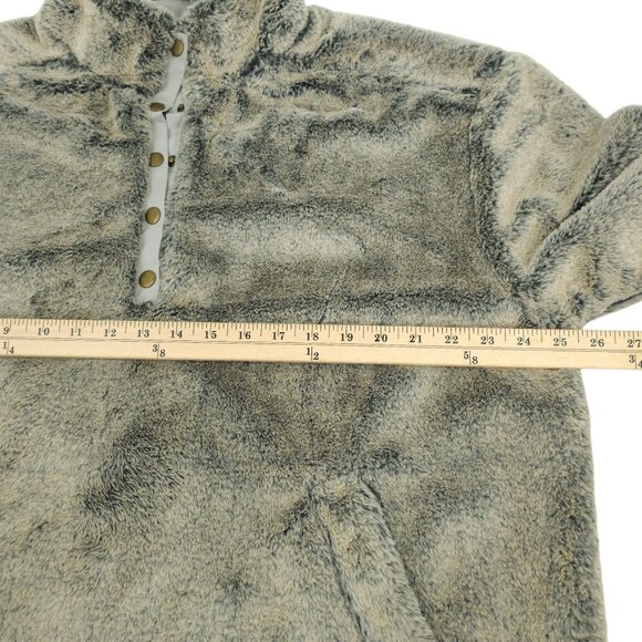 Buckle BKE Plush Pullover Gray Quarter Snap Sz XL Pockets Knit Lining Super Soft - Picture 9 of 13